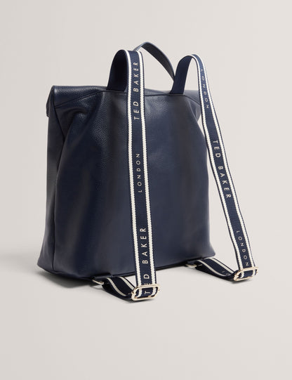 Ted Baker Essaya Leather Webbing Strap Fold Over Backpack Women's