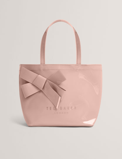 Ted Baker Nikicon Black Small Knot Bow Vinyl Icon Tote Bag Women's