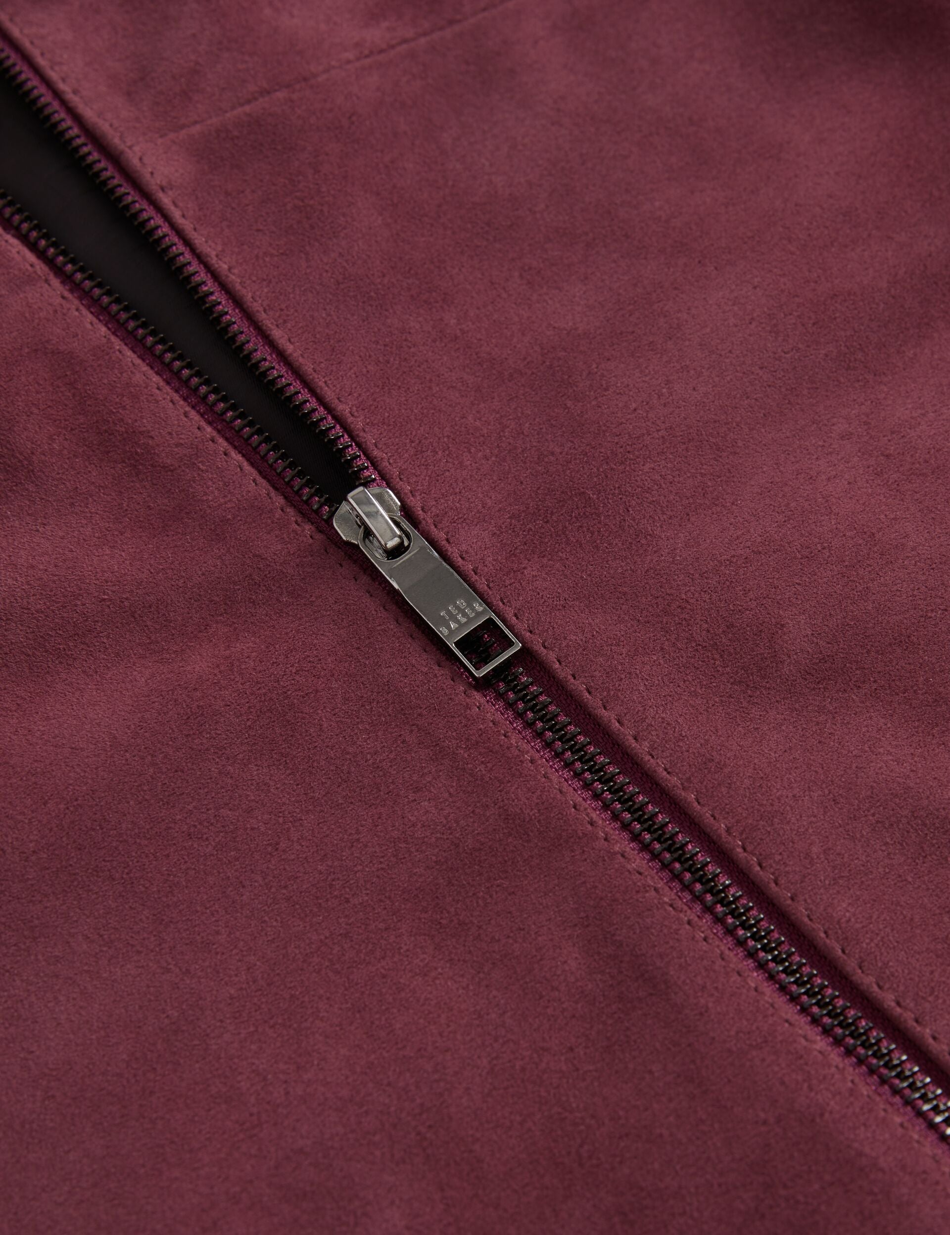 Ted Baker Peveril Suede Funnel Neck Zip Bomber Jacket