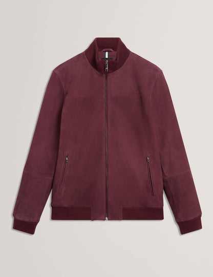 Ted Baker Peveril Suede Funnel Neck Zip Bomber Jacket