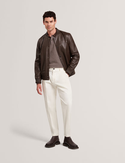 Ted Baker Leeams Leather Classic Bomber Jacket