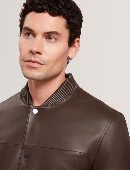 Ted Baker Leeams Leather Classic Bomber Jacket