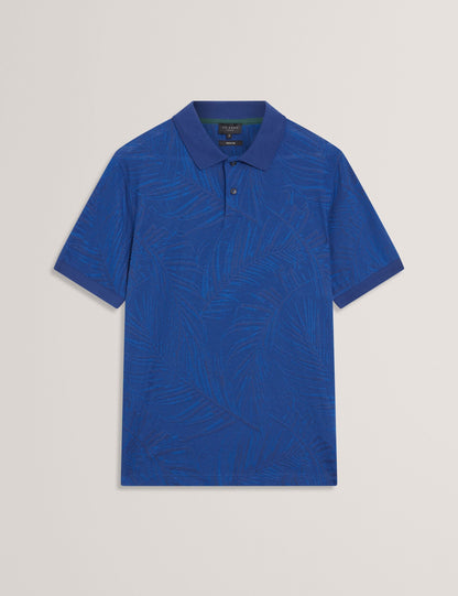 Ted Baker Edwine Jacquard Leaf Print Short Sleeve Polo
