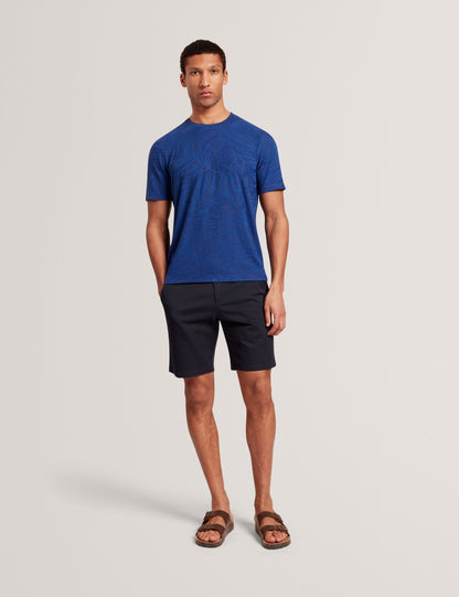 Ted Baker Jessper Jacquard Leaf Print Short Sleeve Tshirt