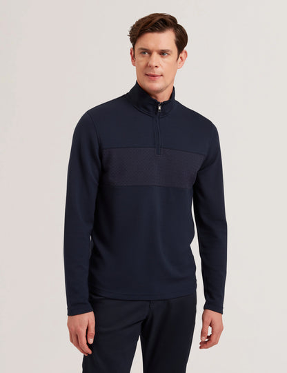 Ted Baker Simonea Textured Panel Halfzip Modal Sweatshirt