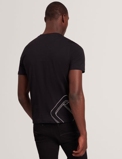 Ted Baker Craigey Black Logo Graphic Crew Neck Cotton Tshirt