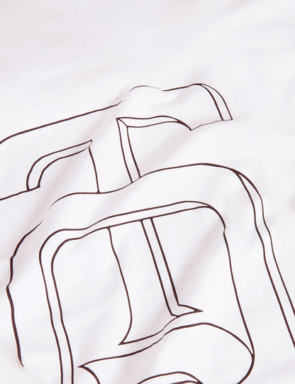 Ted Baker Craigey White Logo Graphic Crew Neck Cotton Tshirt