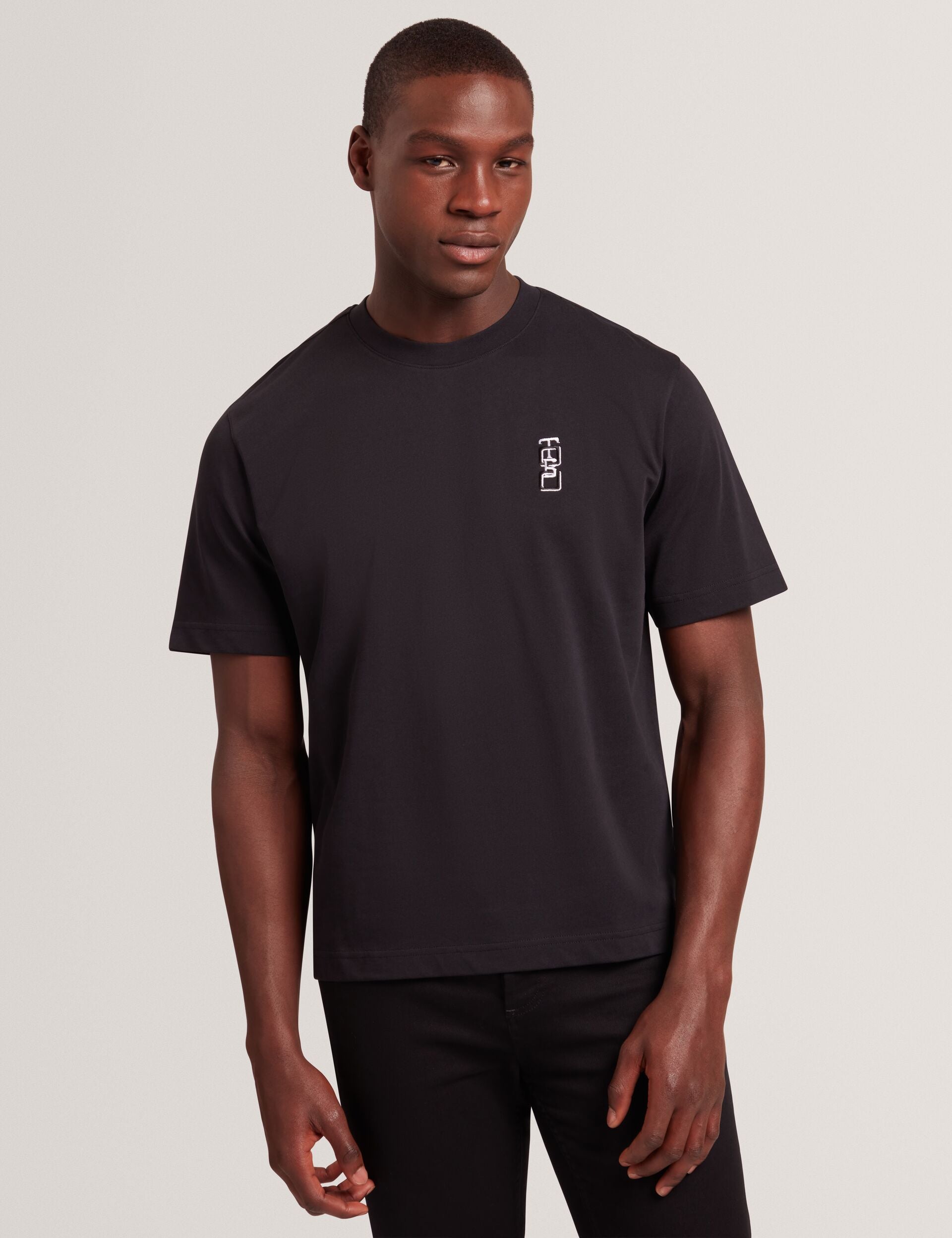 Ted Baker Kuyrt Embroidered Tb Logo Relaxed Tshirt