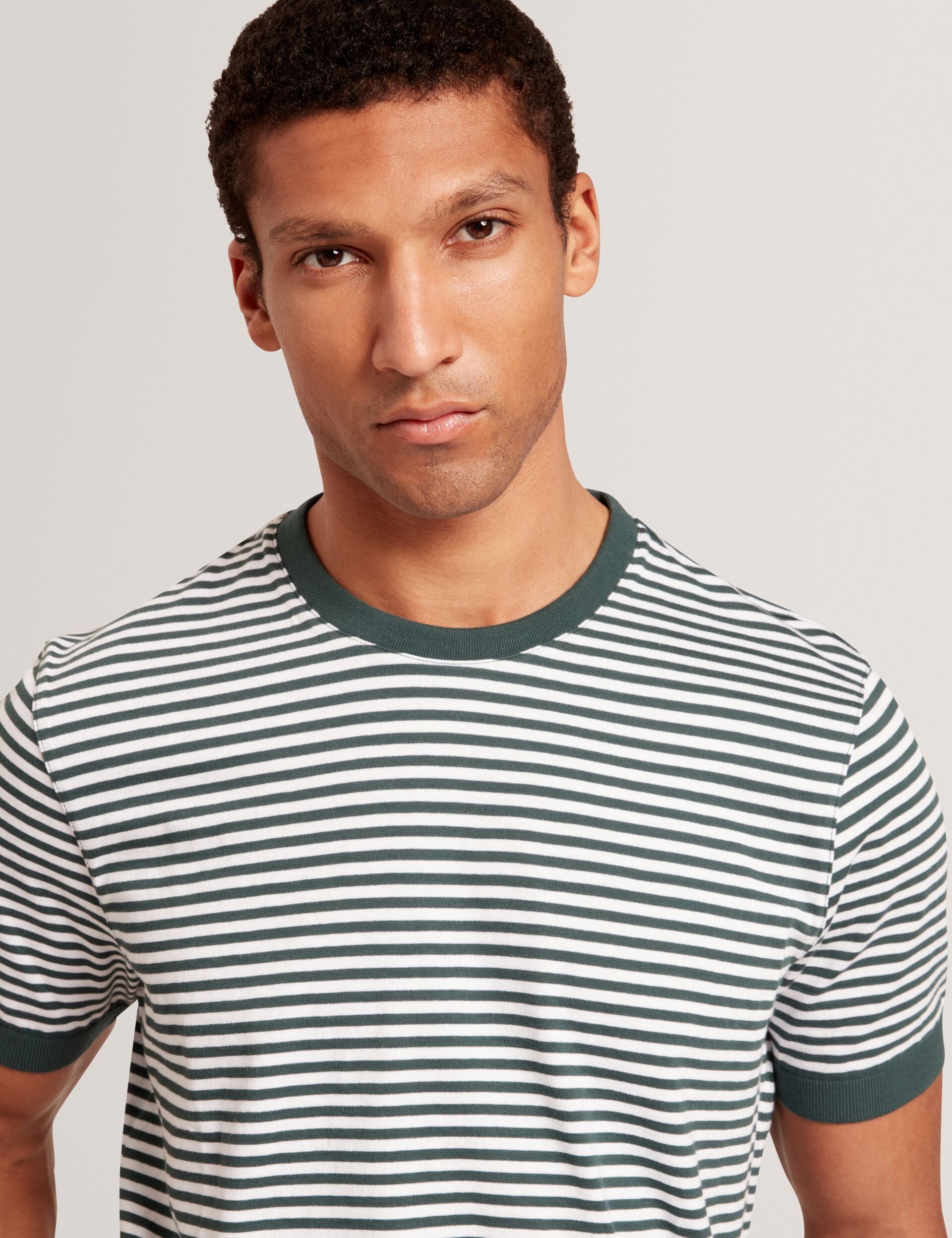 Ted Baker Ourme Classic Stripe Cotton Crew Neck Tshirt