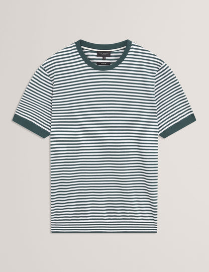 Ted Baker Ourme Classic Stripe Cotton Crew Neck Tshirt