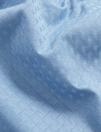 Ted Baker Hagen Blue Branded T Texture Cotton Tshirt