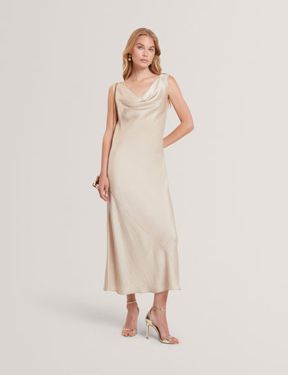 Ted Baker Miinta Satin Cowl Neck Midi Slip Dress Women's