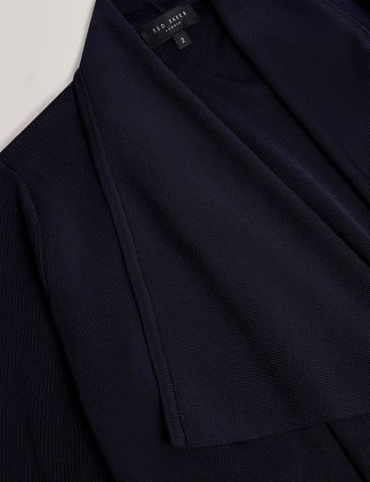 Ted Baker Elliyy Waterfall Front Knitted Open Cardigan In Navy Women's