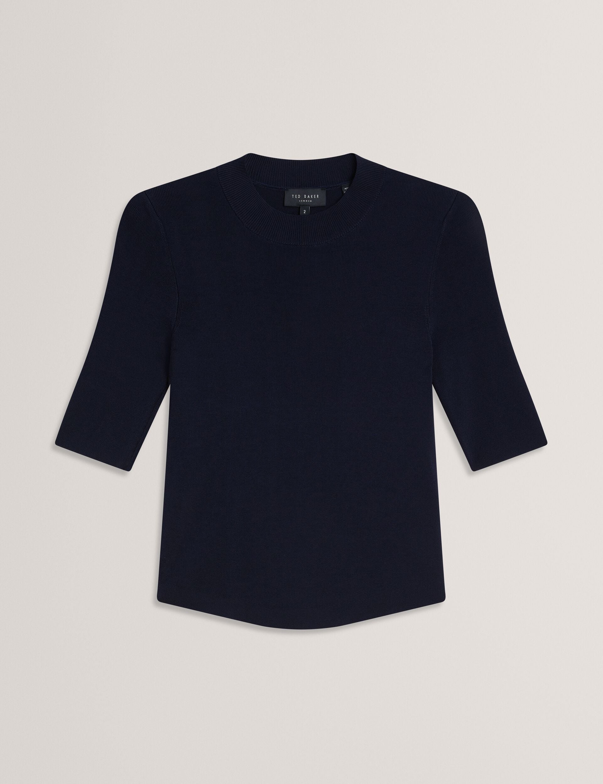 Ted Baker Felixia Slim Fit Half Sleeve Plain Knit Top Women's