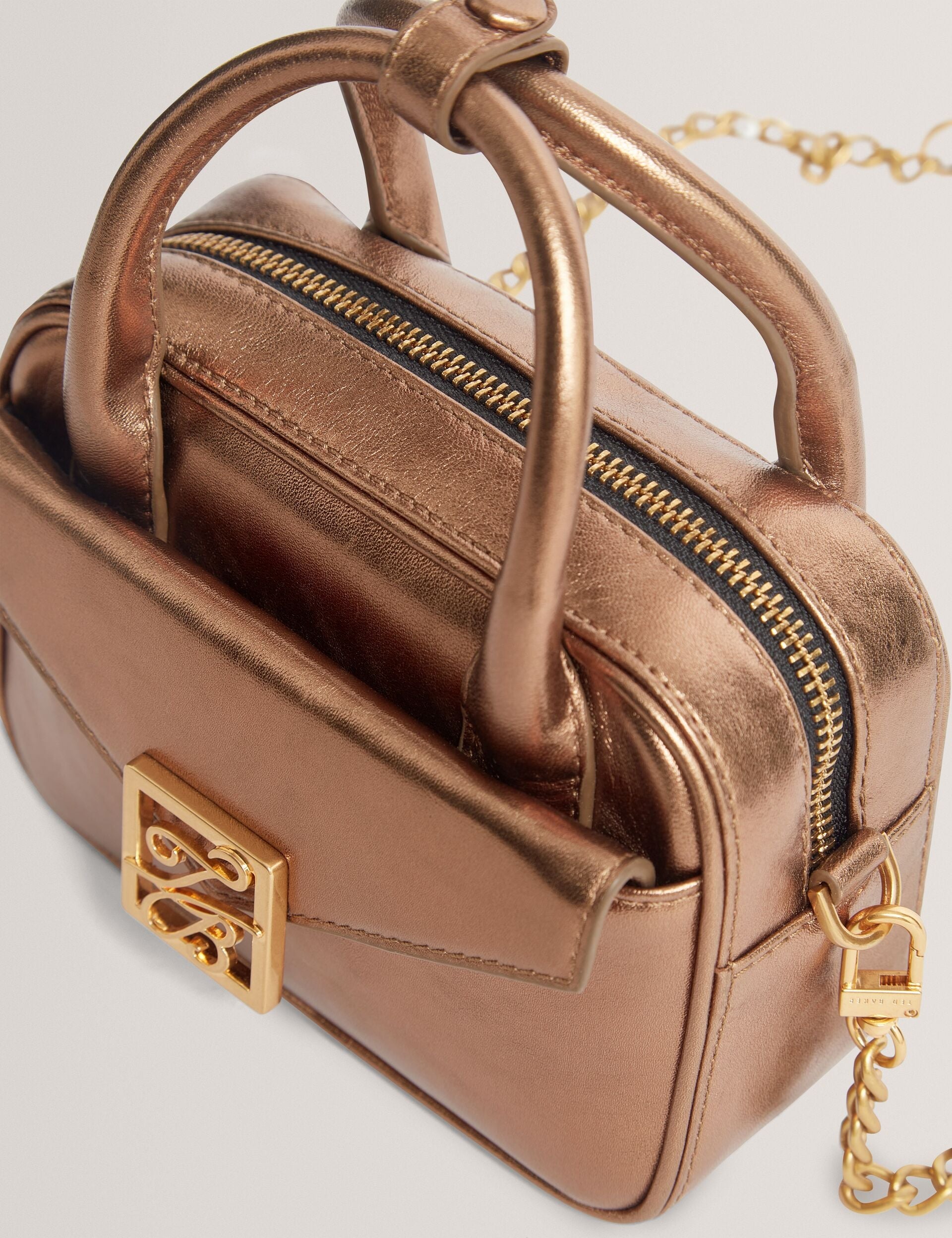 Ted Baker Anisaa Metallic Leather Mini Camera Bag Women's