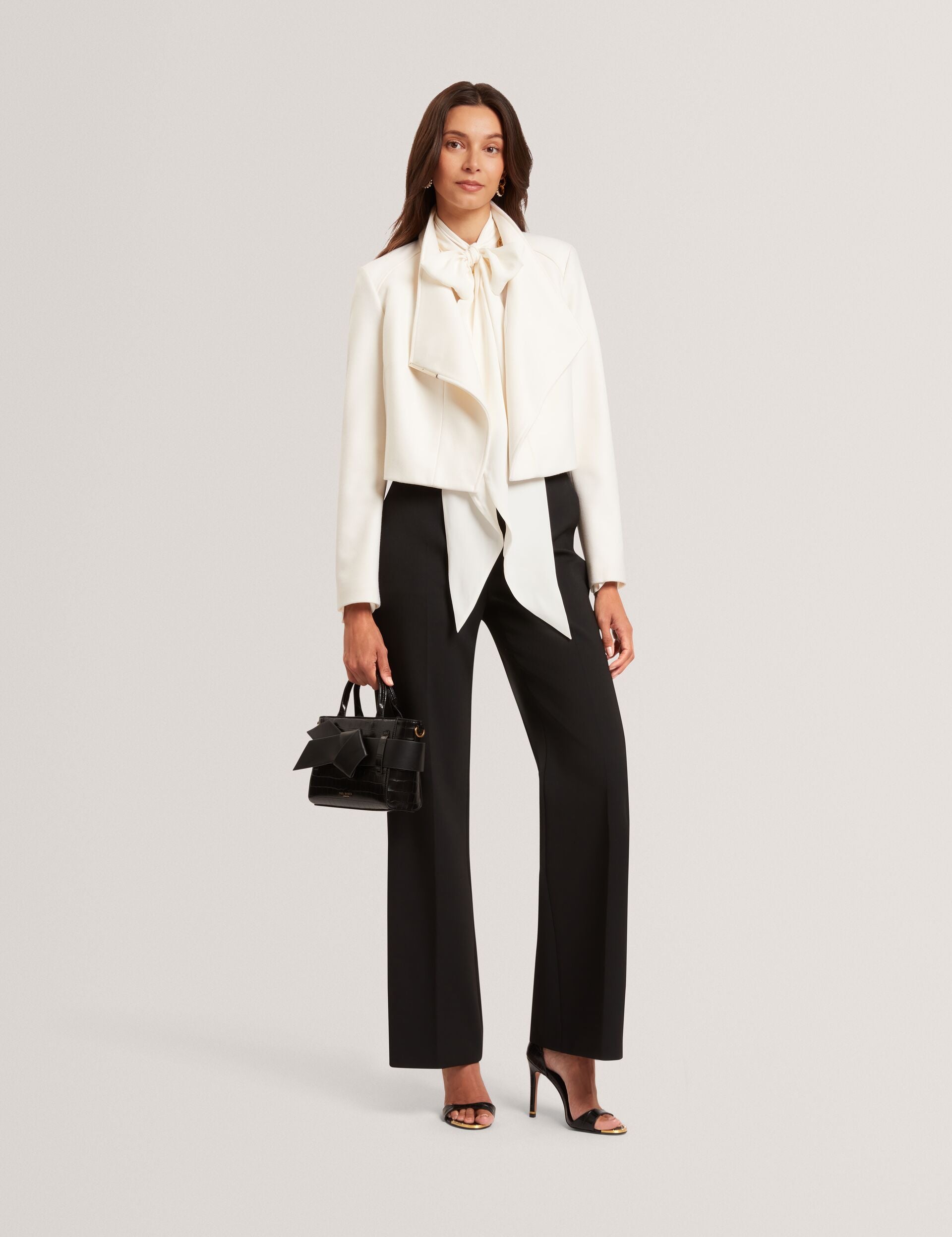 Ted Baker Rosecee Tailored Cropped Wool Wrap Jacket Women's