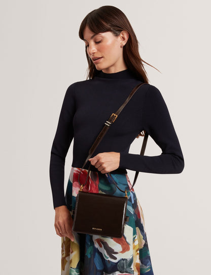 Ted Baker Ccamil Patent Leather Belted Detail Crossbody Bag Women's