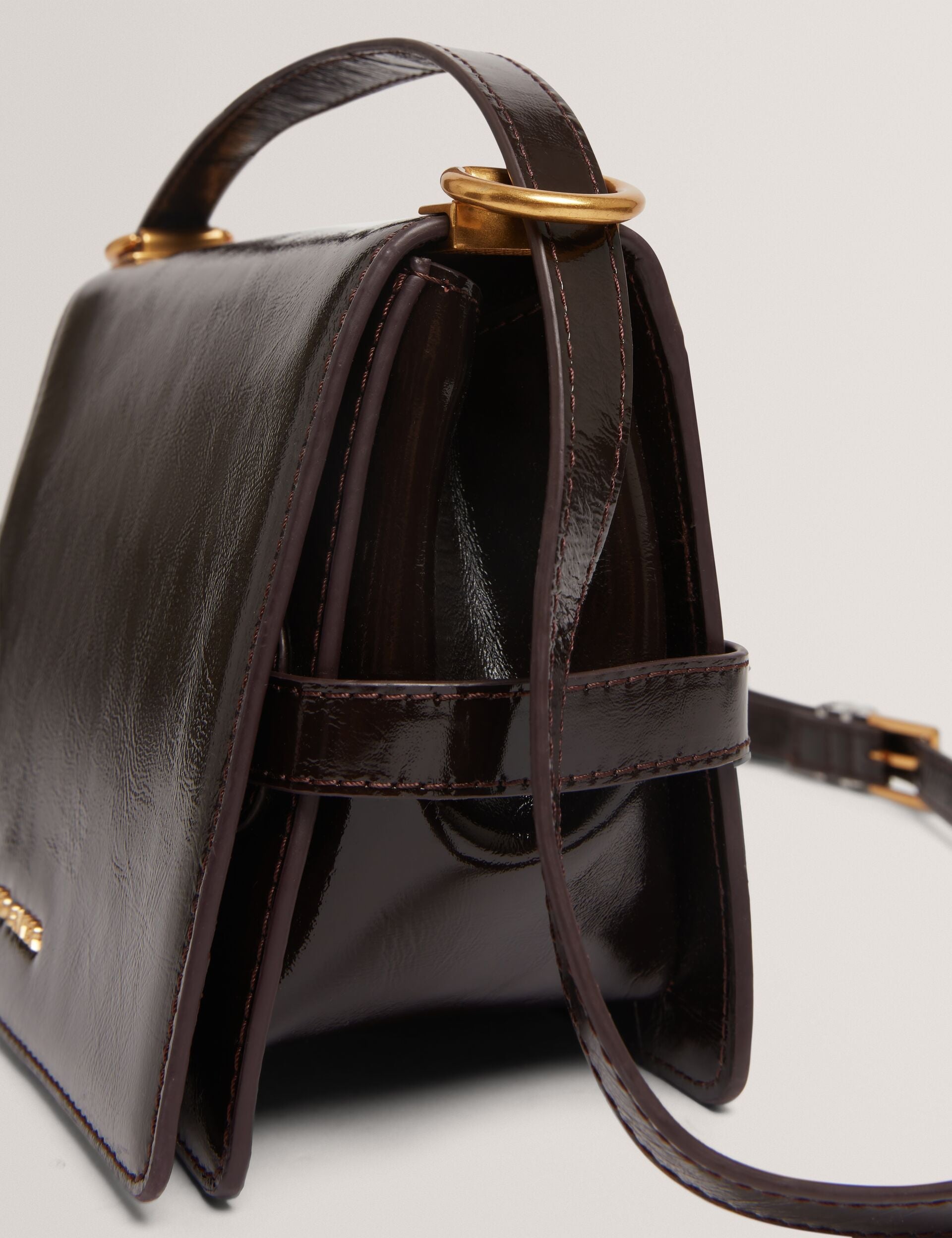Ted Baker Ccamil Patent Leather Belted Detail Crossbody Bag Women's