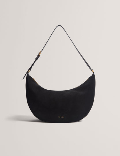Ted Baker Taliee Suede Leather Half Moon Shoulder Bag Women's