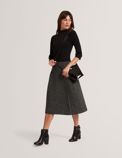 Ted Baker Ekaad Boucle Midi Illusion Dress With Knit Top Women's