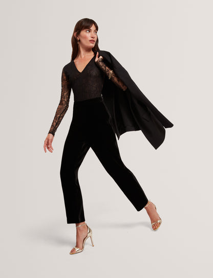 Ted Baker Traube Velvet Tapered Leg Tailored Trousers Women's