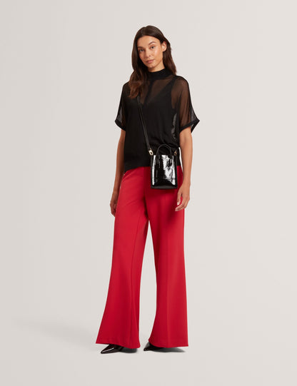Ted Baker Ibissa Sheer Panel Knit Short Sleeve Top Women's