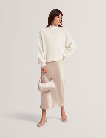 Ted Baker Harisa 2In1 Satin Slip Dress With Knit Jumper Women's