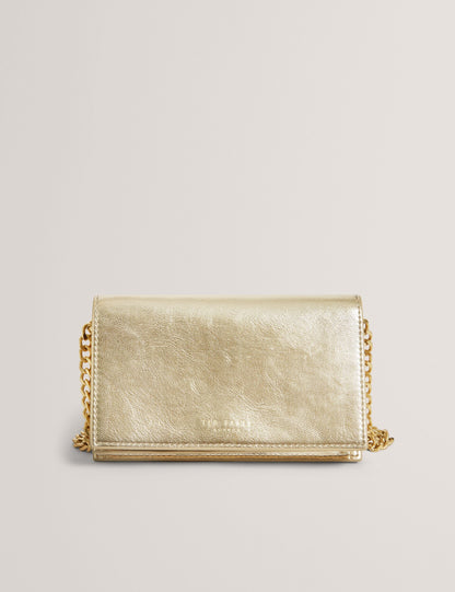 Ted Baker Mahiraa Metallic Faux Leather Crossbody Wallet Bag Women's