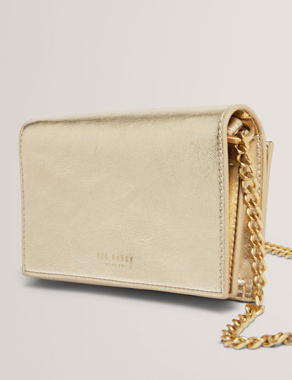 Ted Baker Mahiraa Metallic Faux Leather Crossbody Wallet Bag Women's
