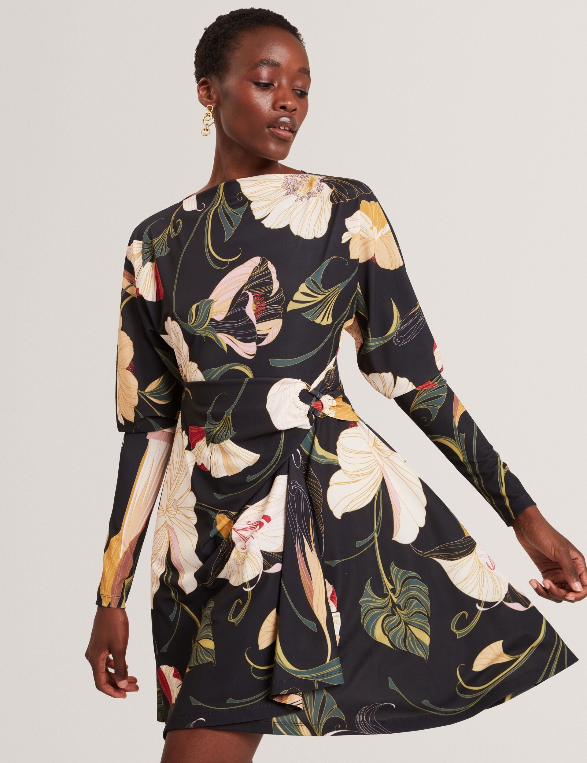 Ted Baker Lazira Floral Print Wrapover Mini Dress Women's