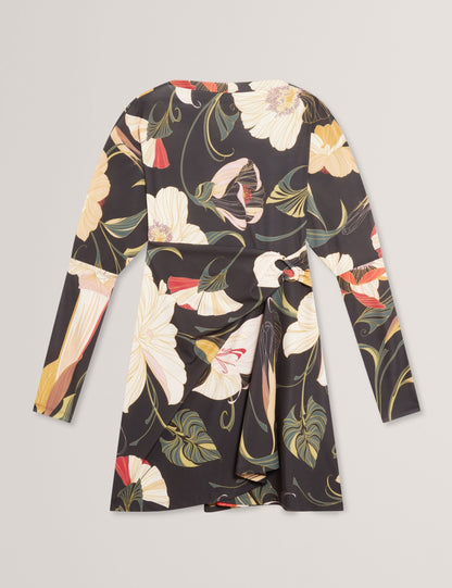 Ted Baker Lazira Floral Print Wrapover Mini Dress Women's