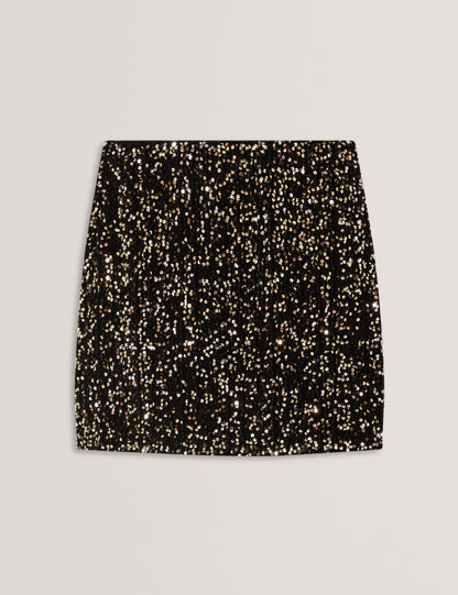Ted Baker Pearsom Sequined Velvet High Waist Mini Skirt Women's