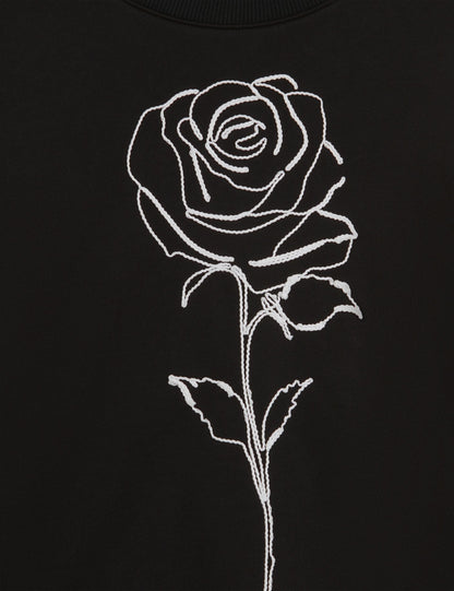 Ted Baker Marssia Embroidered Rose Graphic Cotton Sweatshirt Women's