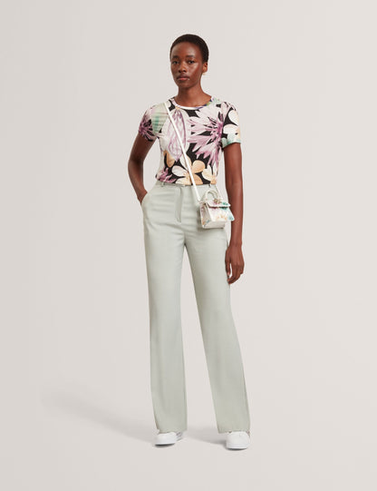 Ted Baker Saalma Pastel Floral Print Jersey Fitted Tshirt Women's