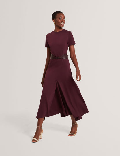 Ted Baker Fuusia Panelled Jersey Short Sleeve Midi Dress Women's