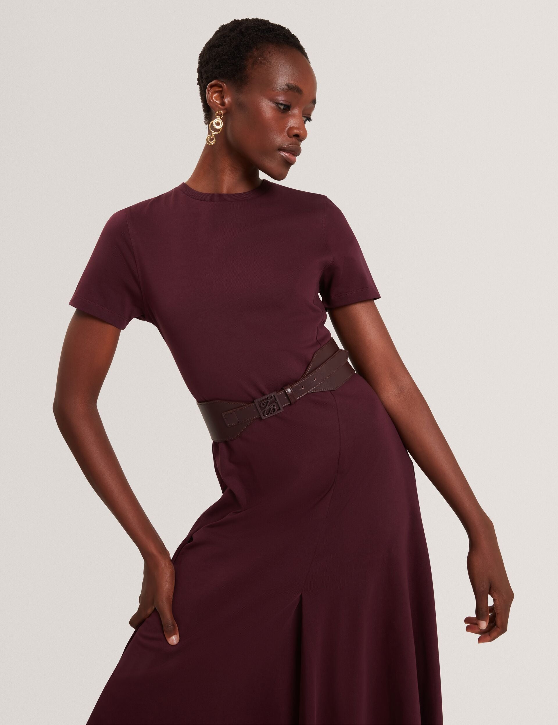 Ted Baker Fuusia Panelled Jersey Short Sleeve Midi Dress Women's