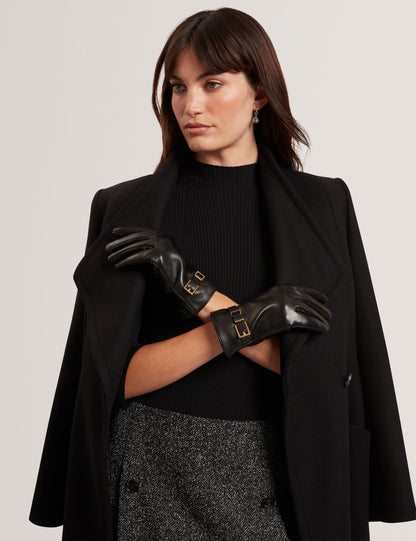 Ted Baker Jillla Buckle Strap Leather Gloves Women's