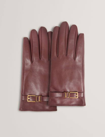 Ted Baker Jillla Buckle Strap Leather Gloves Women's