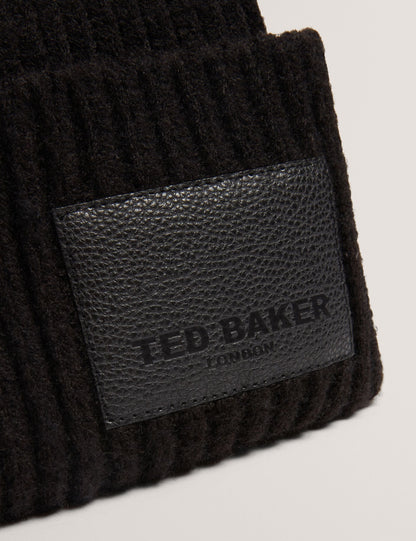 Ted Baker Sershii Rib Knit Branded Bobble Hat Women's