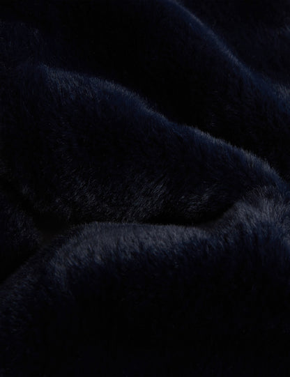Ted Baker Emaaaas Faux Fur Loopthrough Stole Scarf In Navy Women's