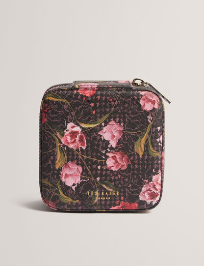 Ted Baker Tulsaa Floral Check Print Pu Jewellery Case Women's