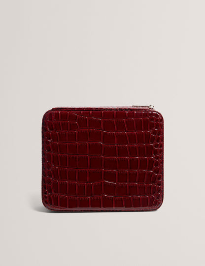 Ted Baker Kalliy Patent Croc Effect Large Jewellery Case Women's