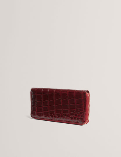 Ted Baker Aleya Patent Croc Slim Travel Jewellery Case Women's