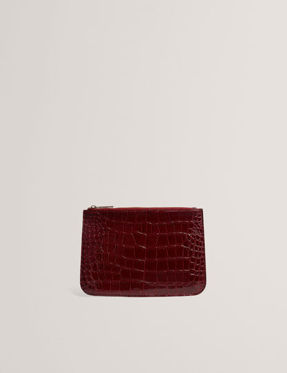 Ted Baker Kelliii Croc Effect Passport Cover Travel Pouch Women's