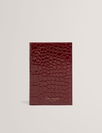 Ted Baker Kelliii Croc Effect Passport Cover Travel Pouch Women's