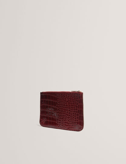 Ted Baker Kelliii Croc Effect Passport Cover Travel Pouch Women's