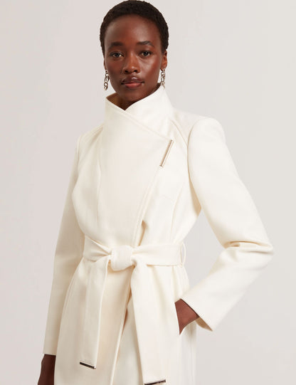Ted Baker Rosell Longline Belted Wool Wrap Coat Women's
