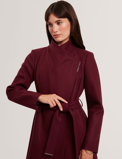 Ted Baker Rosell Longline Belted Wool Wrap Coat Women's