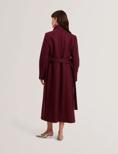 Ted Baker Rosell Longline Belted Wool Wrap Coat Women's