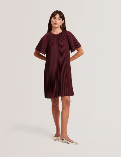 Ted Baker Convala Pleated Short Sleeve Aline Mini Dress Women's